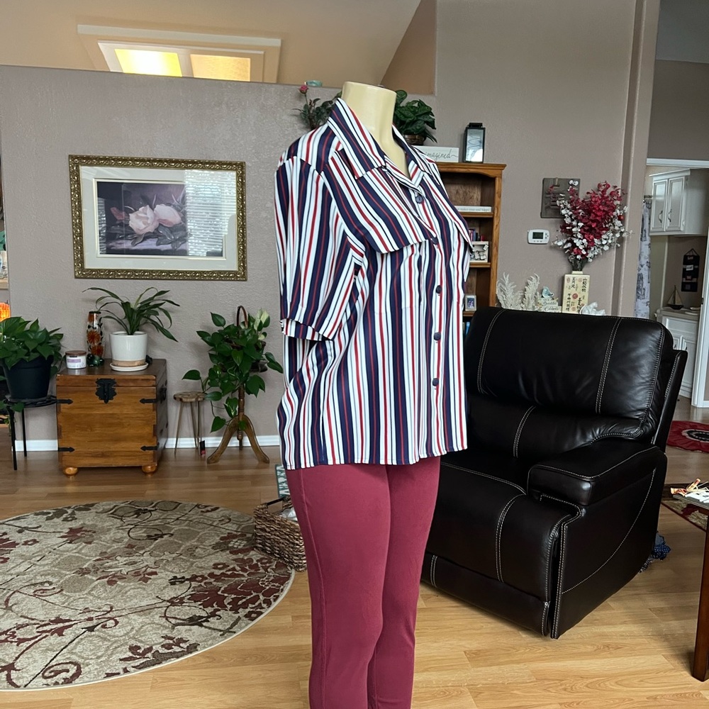 Notations Multicolor Striped Blouse - image 3